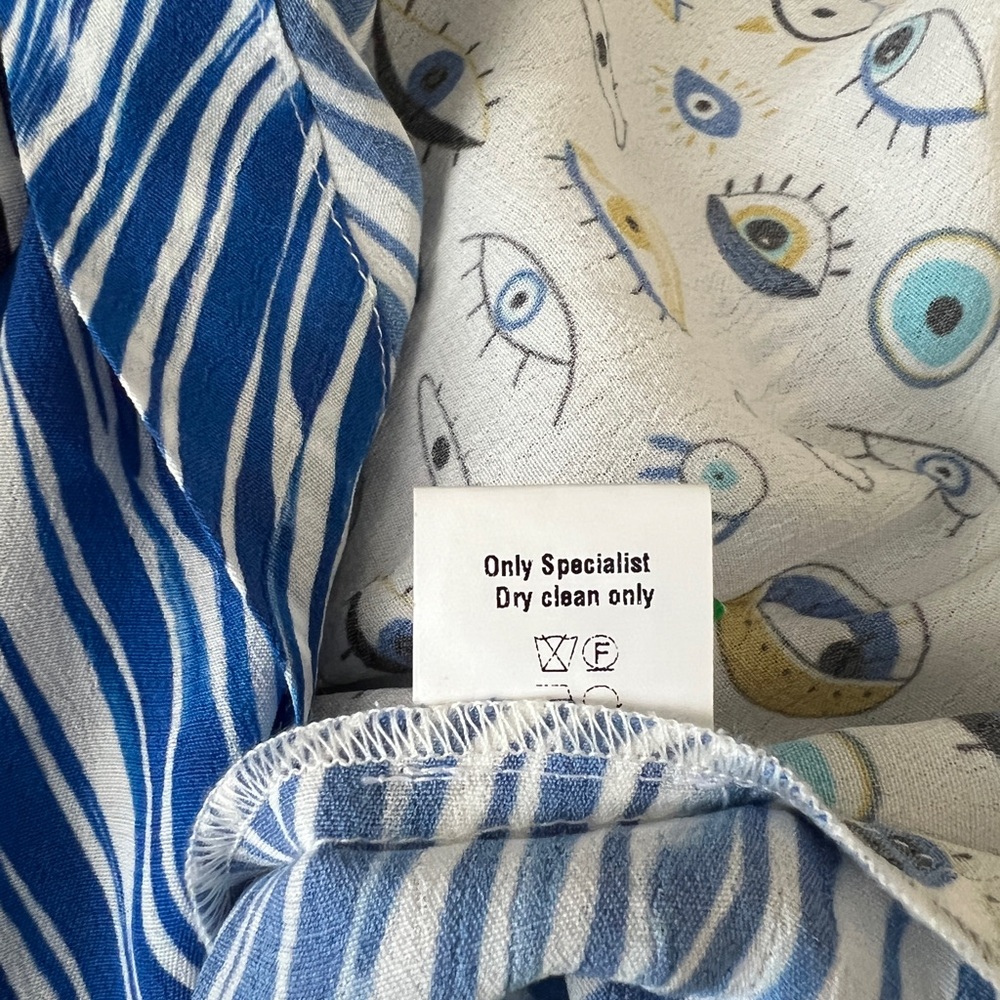 Conditions Apply Yvelisse Eye Print Maxi Dress XXL Blue Abstract - Picture 10 of 11